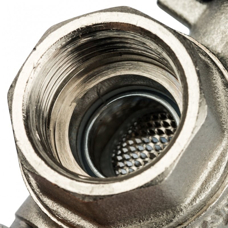 Кран шаровый STOUT ВВ 1/2" с фильтром, бабочка