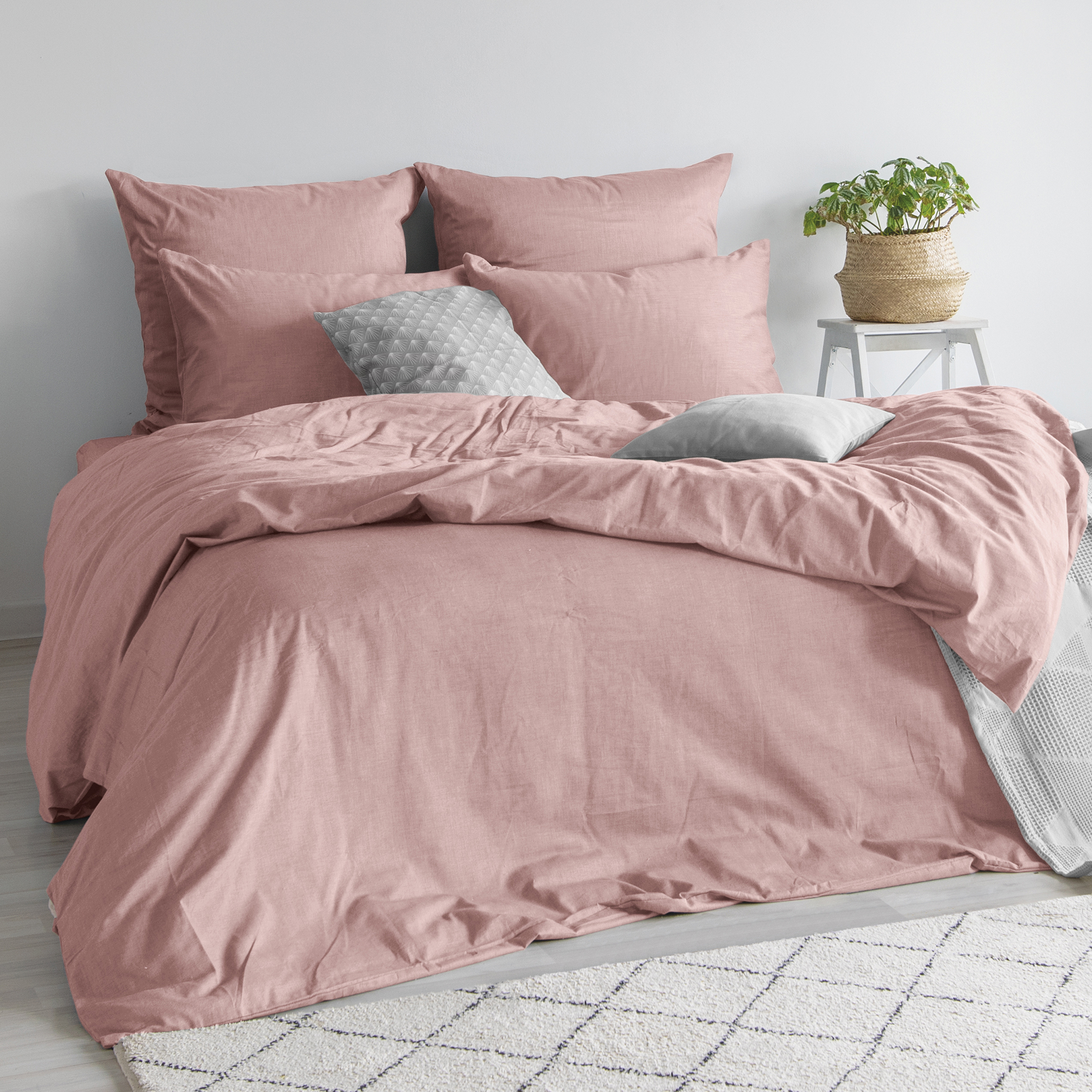 Постельное белье "verossa melange" desert rose евро