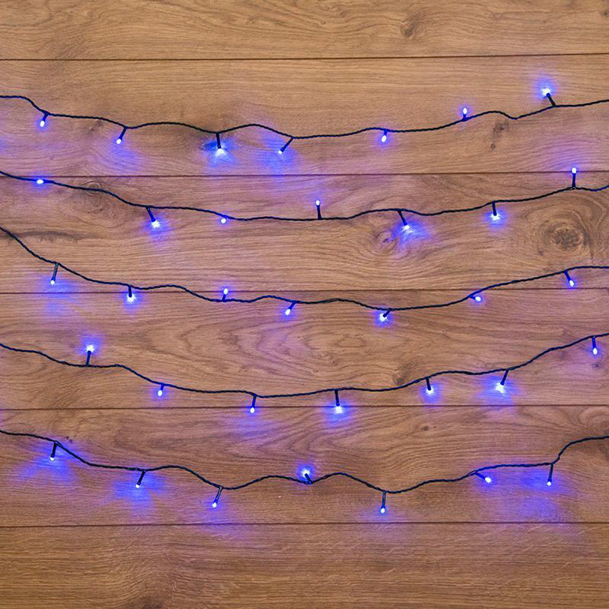 Электрогирлянда "твинкл лайт" 15 м, 120 синих ламп, шнур зеленый (1/60) "neon-night" 303-053