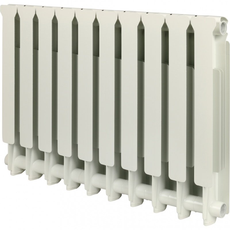 Радиатор STOUT Bravo 500 мм 10 секций, алюминий (боковое подключение)