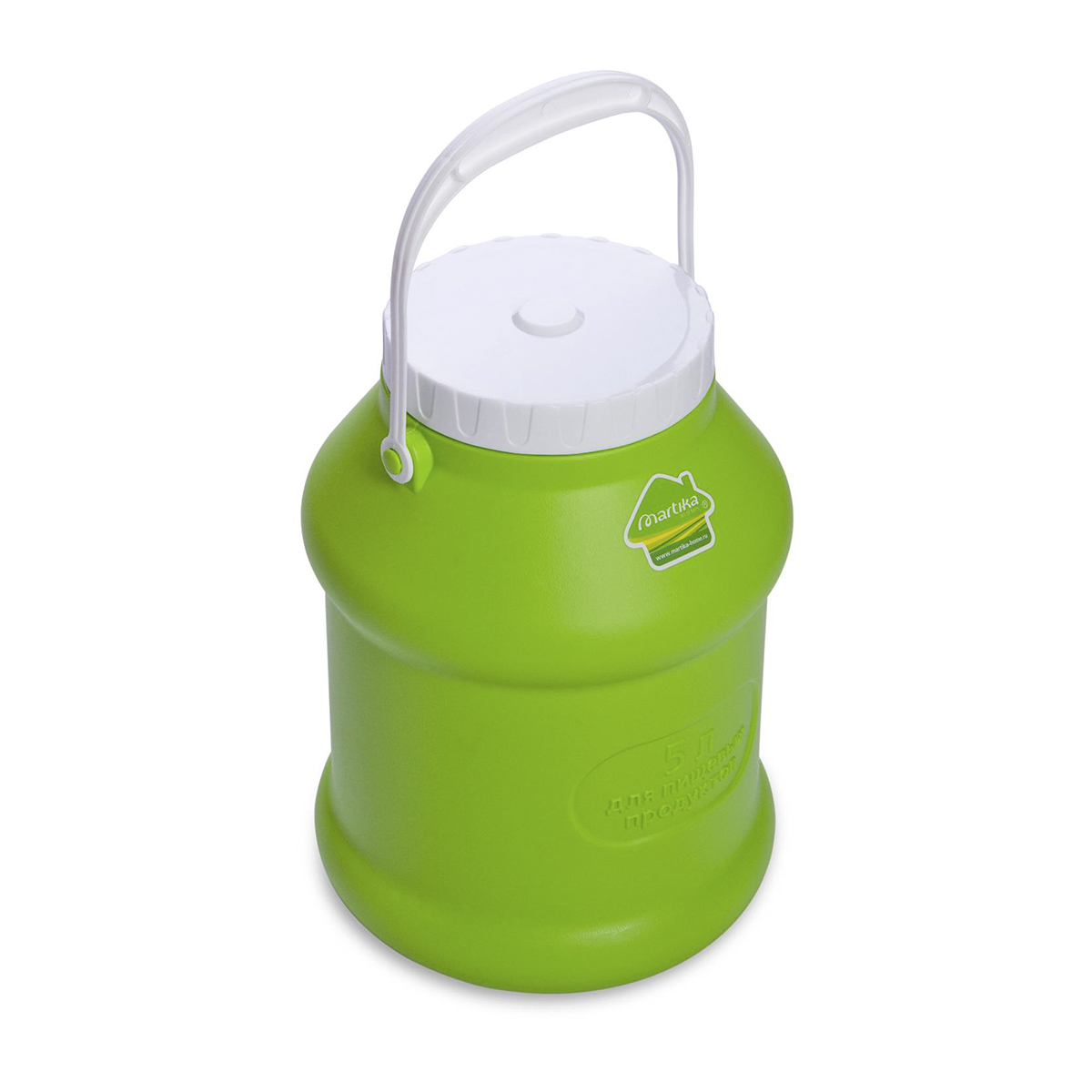 Бидон пласт. "просперо" 5 л с крышкой (зеленый) (1/16) "мартика" с926зел