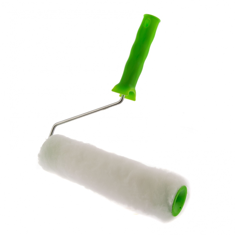 Валик "Искусственный мех" с ручкой, 250 мм,ворс 15 мм, D 48 мм, D ручки 6 мм, полиэстер Сибртех (80114)