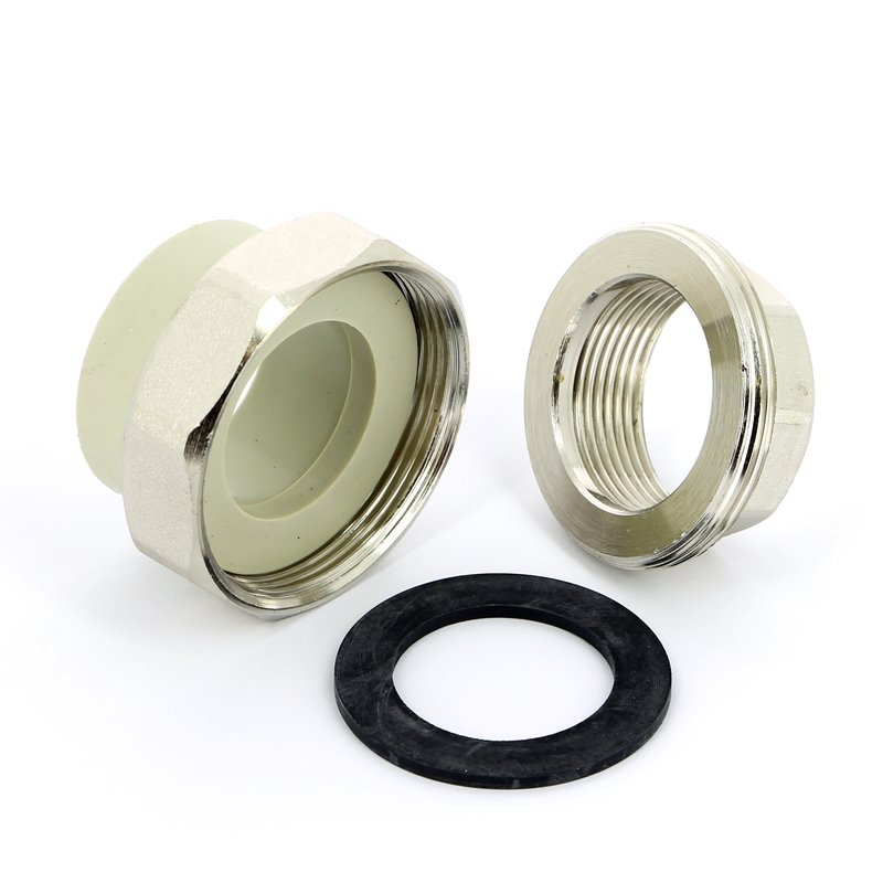 Муфта комб. 25 x 3/4" (ВР) с раъёмным соединением PP-R FV-PLAST серый
