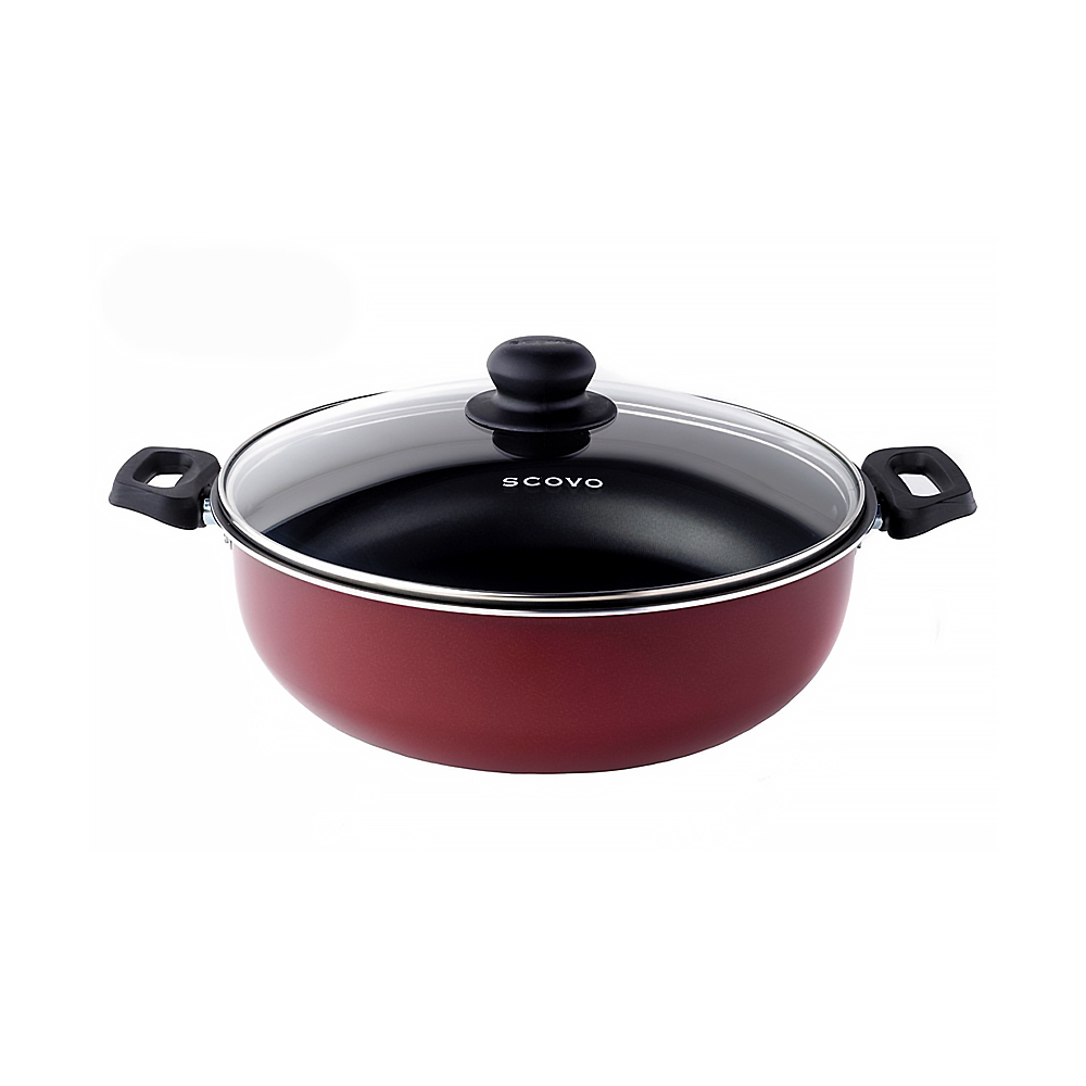 Жаровня глубокая антипригарн. "expert"  24 см стекл.крышка (1/5) "scovo"