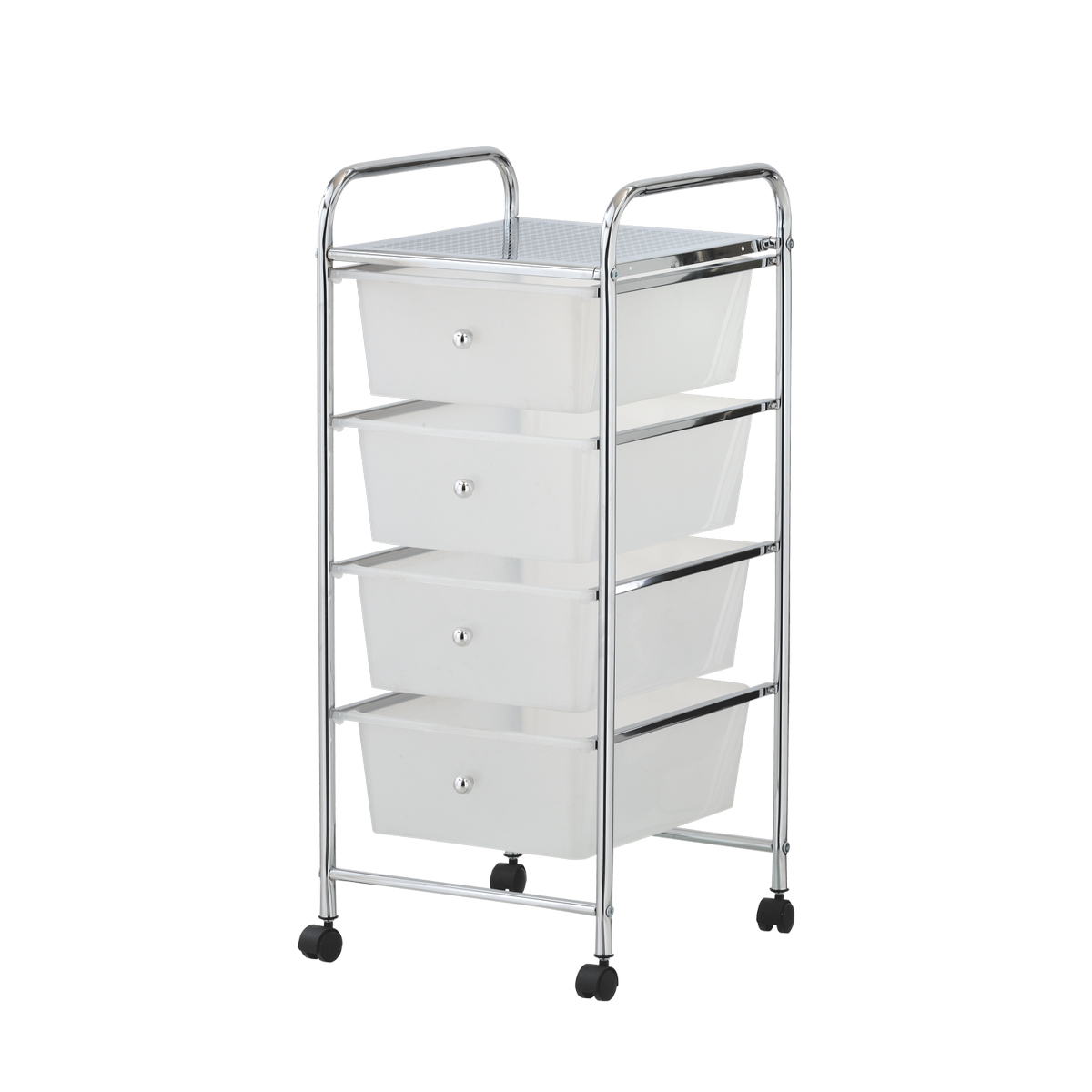 Этажерка на колесах 4 корзины 32*76 см пласт./хром (1) "swensa" swfl-193