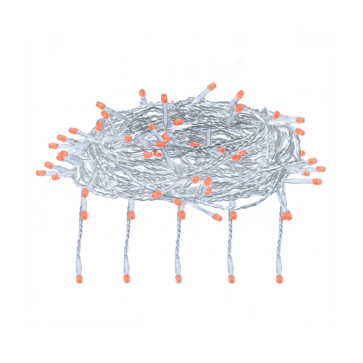 Электрогирлянда "занавес" 1,5*1,5 м, 156 красных ламп, 12 нитей, 8 реж.(1/20) "vegas"