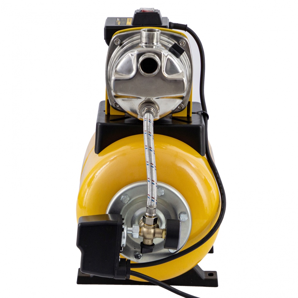 Насосная станция PS1000Х, 1000 Вт, 3500 л/ч, ресивер 24 л, подъем 44 м, нержавейка Denzel (97211)