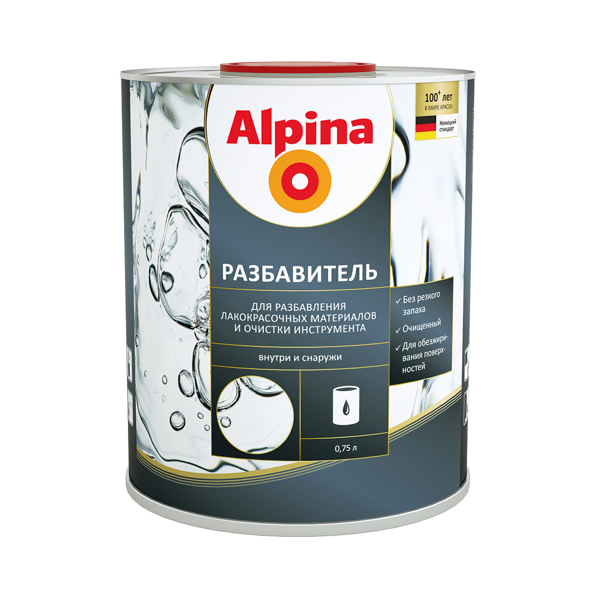Разбавитель для алкидных лакокрасочных материалов 0,75 л (1/6) "alpina"