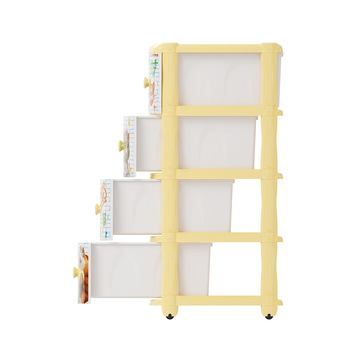 Комод детский "44 котёнка" №2 4-х секционный (1) "альтернатива"  м7644