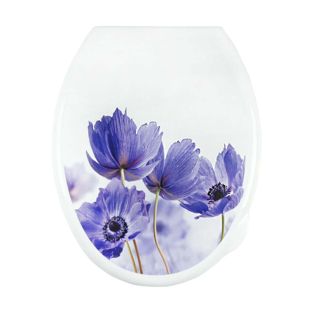 Сиденье для унитаза (синие маки) (1/10) "виолет"