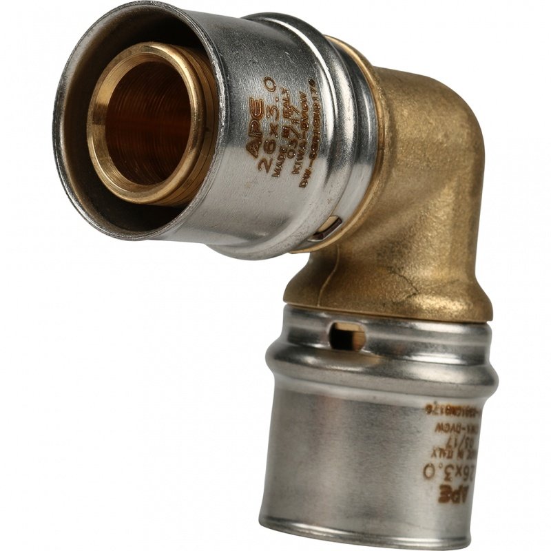 Угольник под пресс 26 х 26 (3,0) STOUT для МП труб