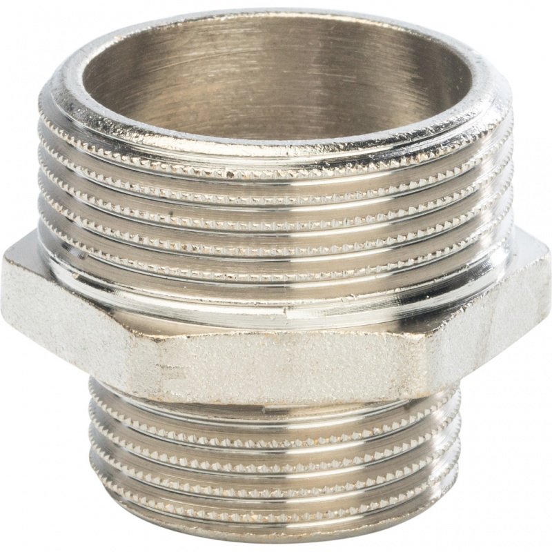 Ниппель переходной резьбовой НР 1"1/4 x 1" никель STOUT