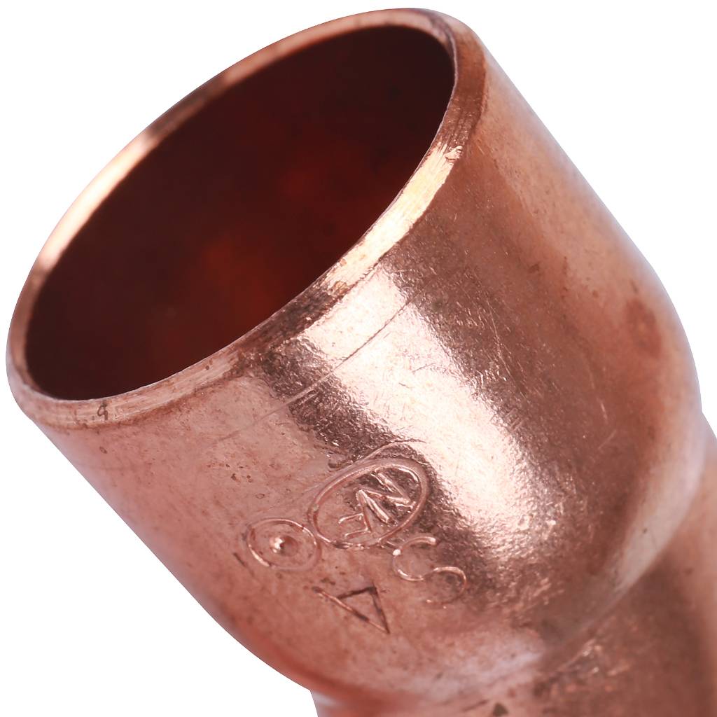 Отвод однораструбный 18 мм / 90° под пайку медный SANHA 15001A18