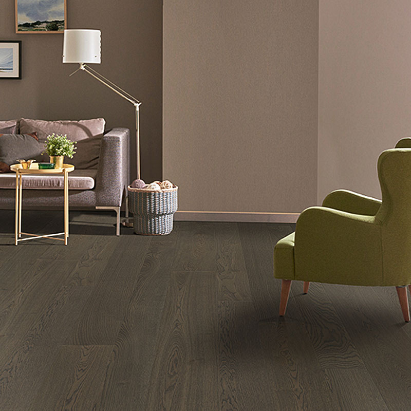 Паркетная доска AUSWOOD HDF 4V Earth Oak матовый PU лак brushed