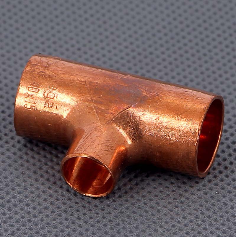 Тройник переходной под пайку 15 х 10 х 15 мм VIEGA медный