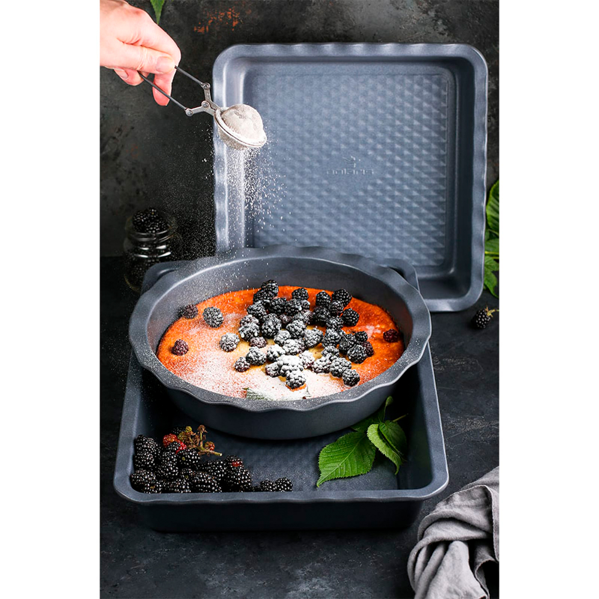 Формы для выпечки антипригарн. "kontur-3323set" набор 2 шт. (33*23 см, d-23 см) (1/12) "polaris"