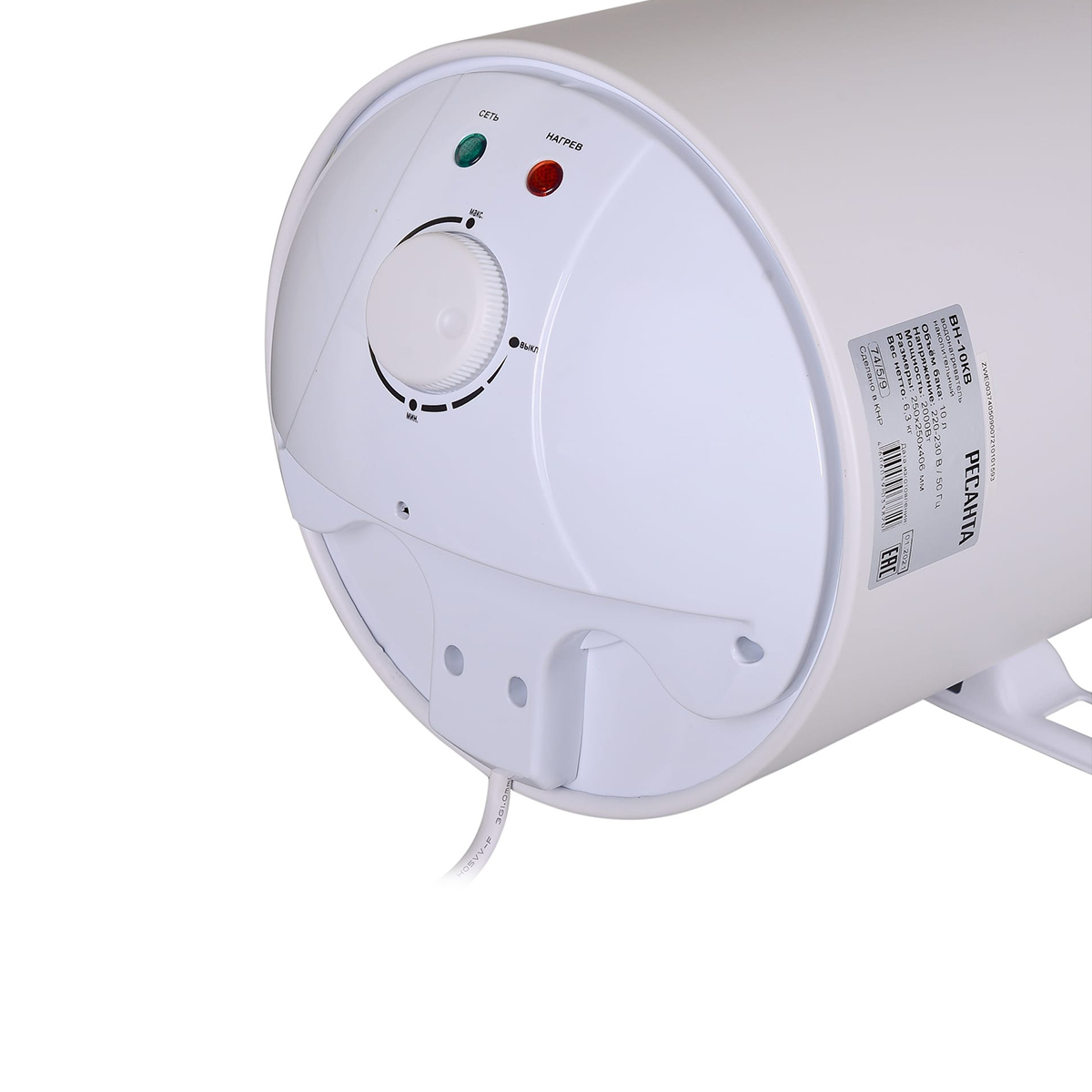 Водонагреватель накопительный вн-10кв 10 л, 2 квт (круглый) (1) "ресанта"