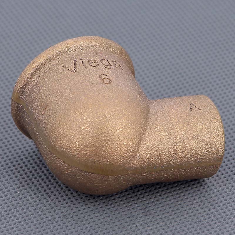 Угол 90° переходной пайка - ВР 22 x 1" VIEGA бронза