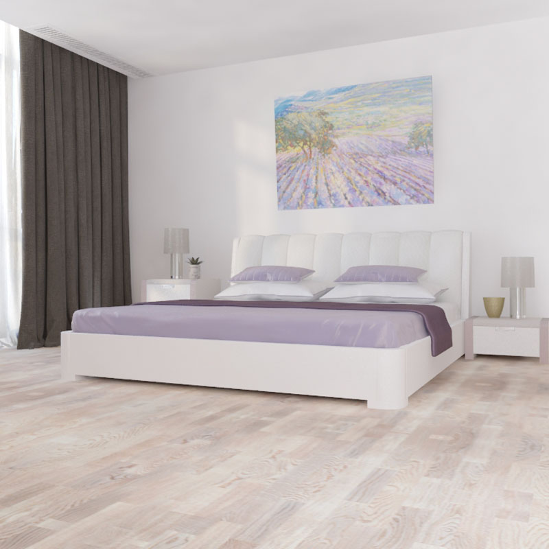 Паркетная доска Polarwood Дуб Тундра белый матовый трехполосный Oak Tundra White Matt