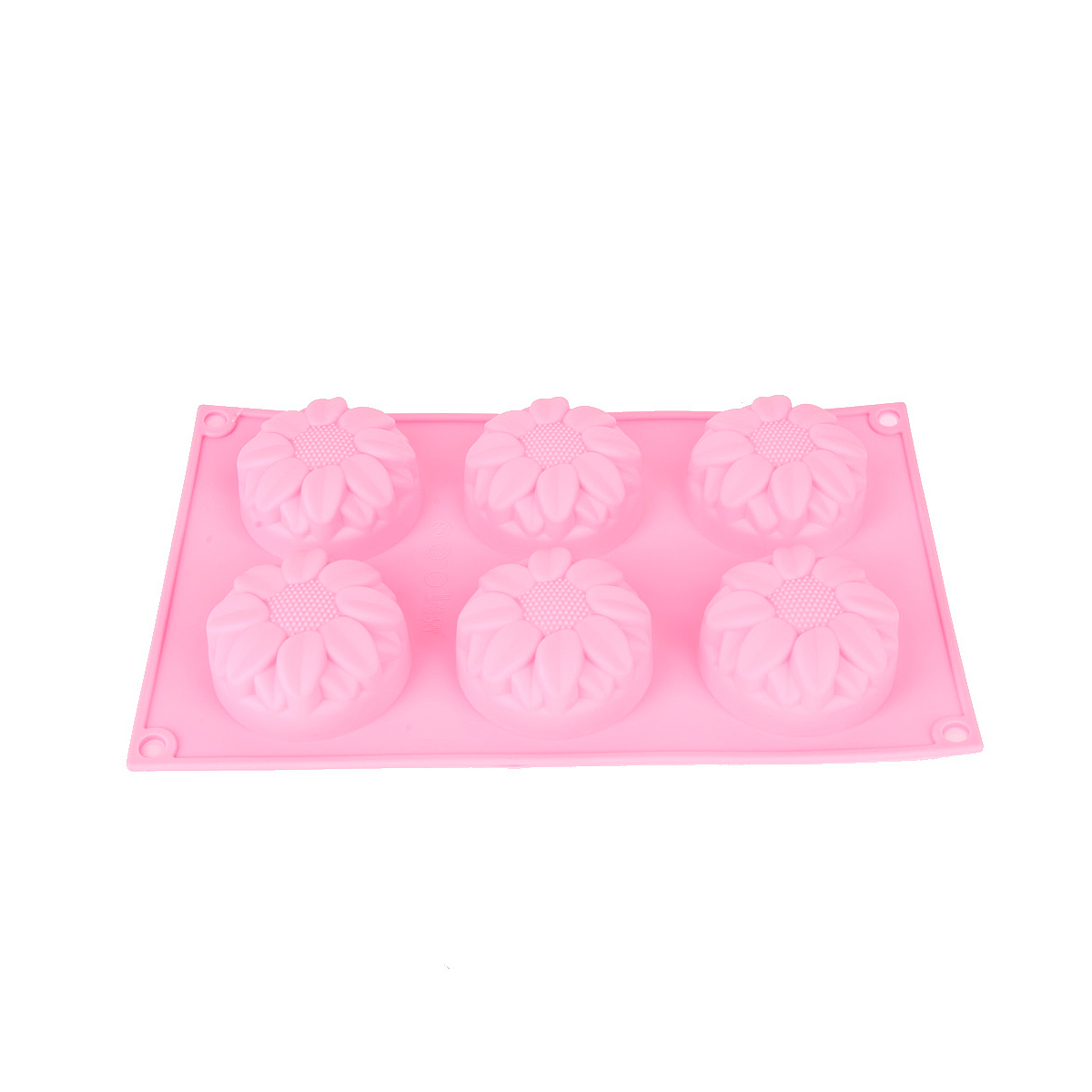 Форма для выпечки силикон. "цветочная мозаика" 6 ячеек d=7 см, 28*17*3,5 см (1/100) 9902591