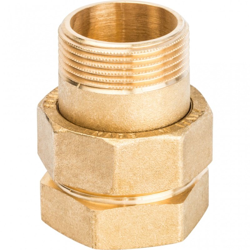 Американка ВН 1"1/4 латунь STOUT плоская прокладка