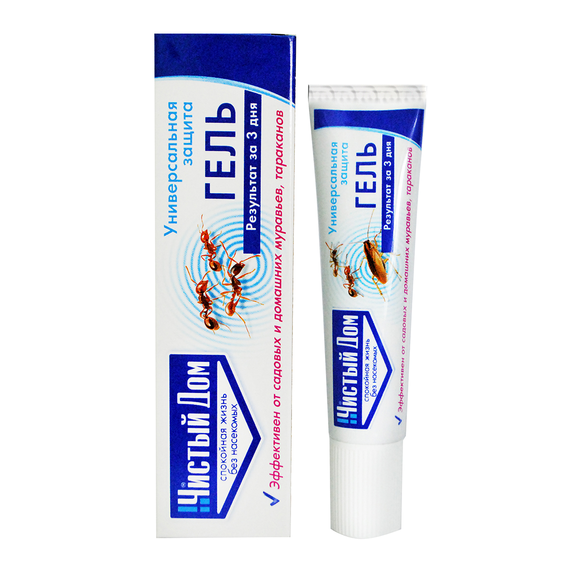 Средство от муравьев и тараканов "чистый дом" гель 35 г (1/40)