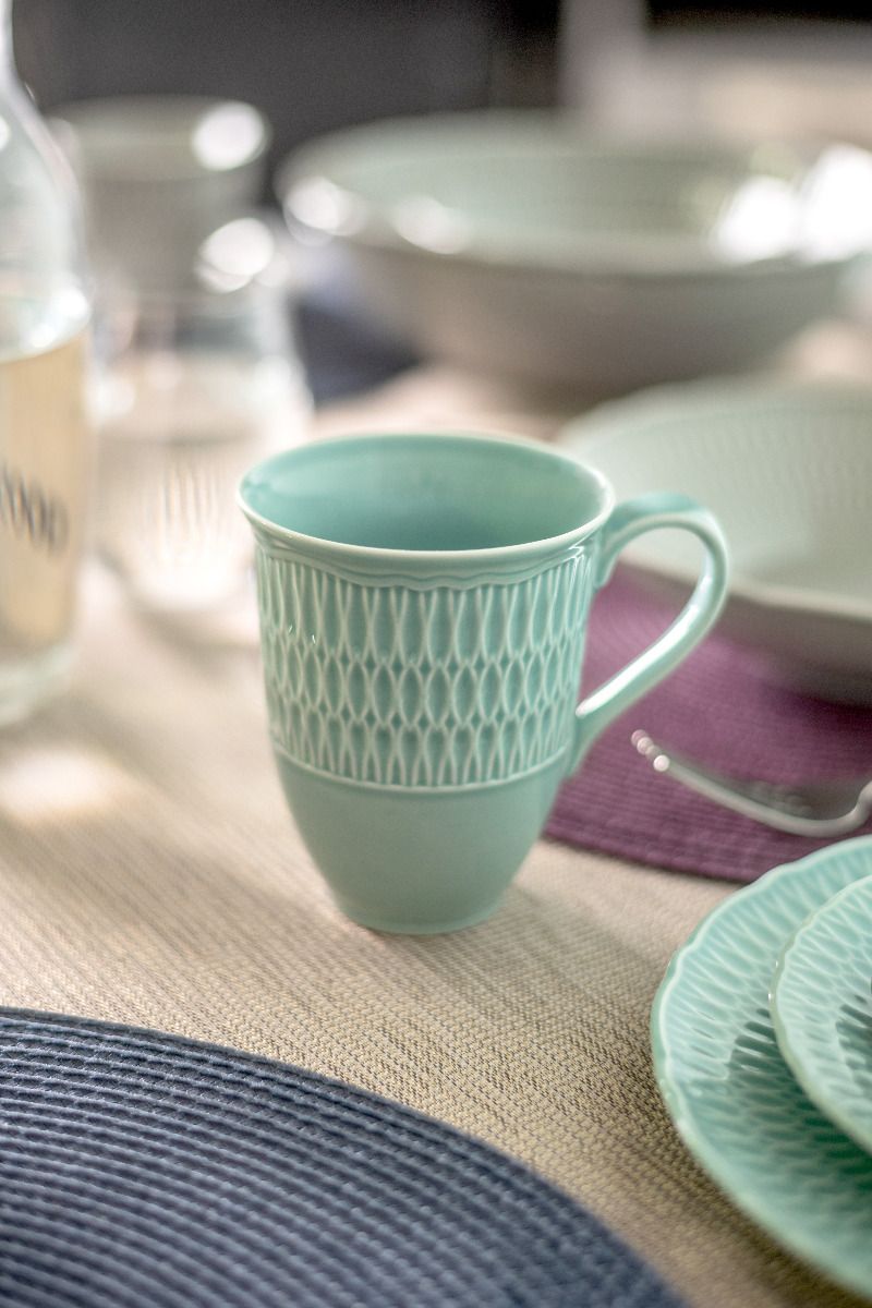 Кружка "sofia" голубая глазурь 300 мл (1/6/36) "cmielow" 0883820 sofia lb05