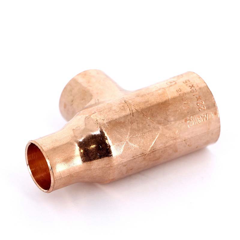 Тройник переходной под пайку 22 х 18 х 15 мм VIEGA медный