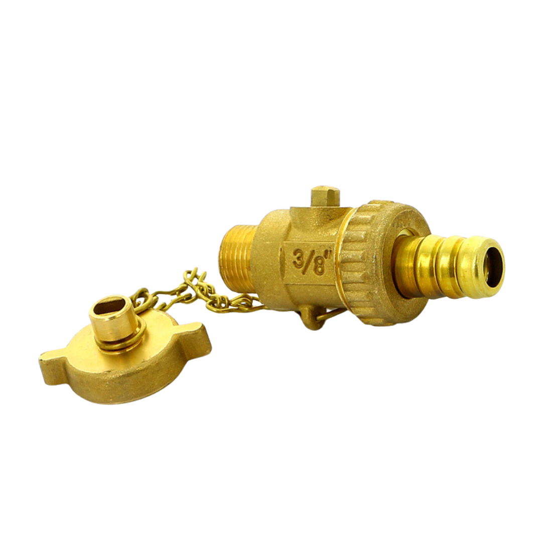 Кран шаровый ITAP со штуцером и заглушкой сливной 3/8"