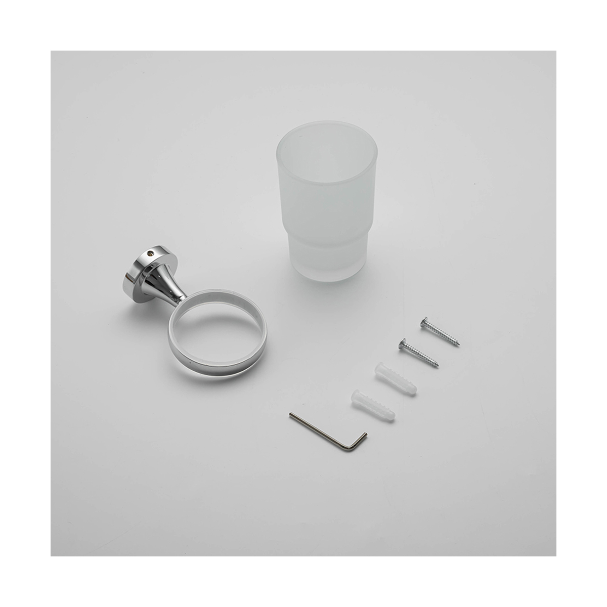 Стакан для ванной комнаты с держателем r15106 (нерж.сталь), хром (1/20/80) "frud"