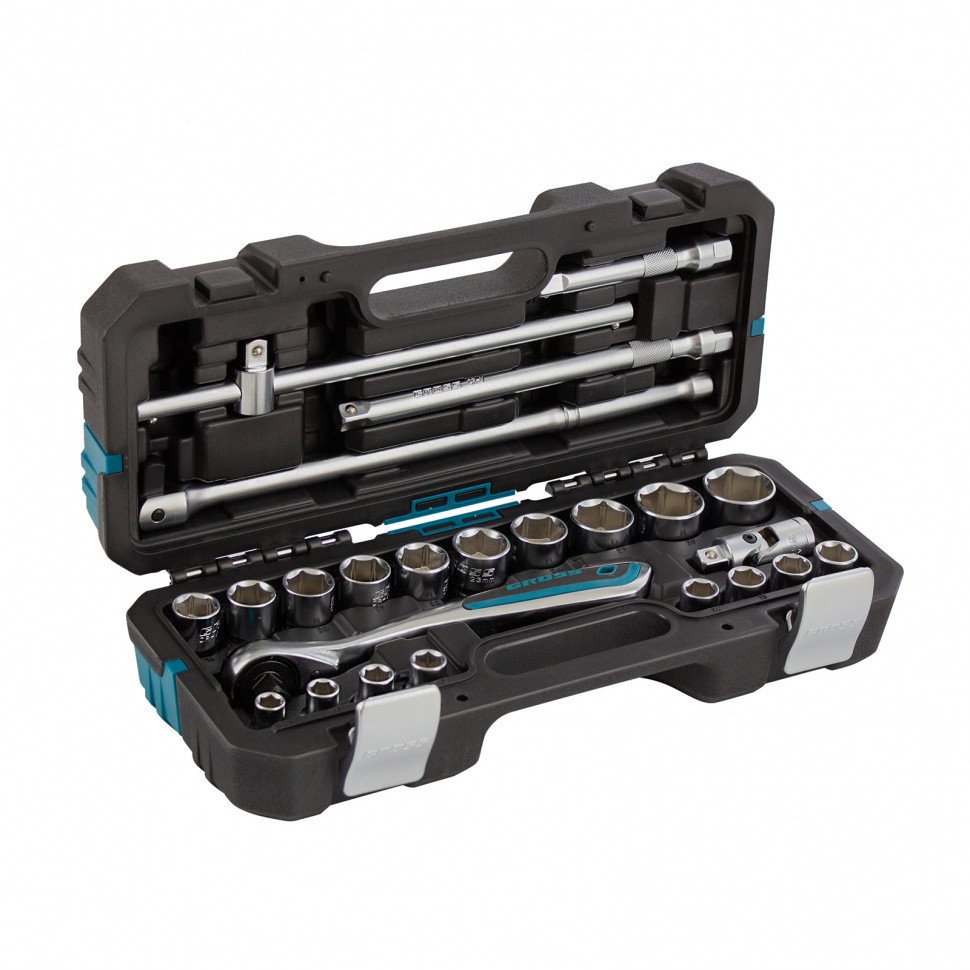 Набор инструментов 24 предмета, 120 зубьев, CrV, 1/2" Gross (14147)