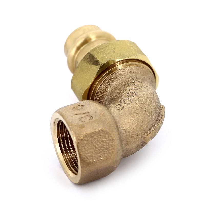 Угол пресс-В 18х3/4' с разъемным соединением и плоской прокладкой Sanpress VIEGA