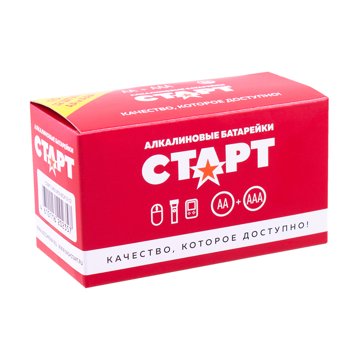 Батарейка "старт" lr6/lr03-box12/12 (тип аа 12 шт. + тип ааа 12 шт. в коробке) (1/30)