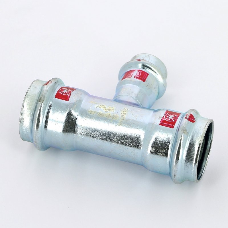 Тройник пресс 28x18x28 оцинкованная сталь Prestabo VIEGA