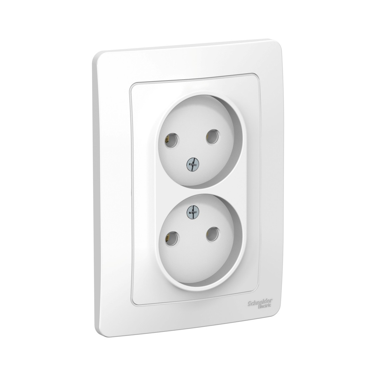 Розетка "blanca" 2-х местн. 16а, белый (1/6/36) "schneider"