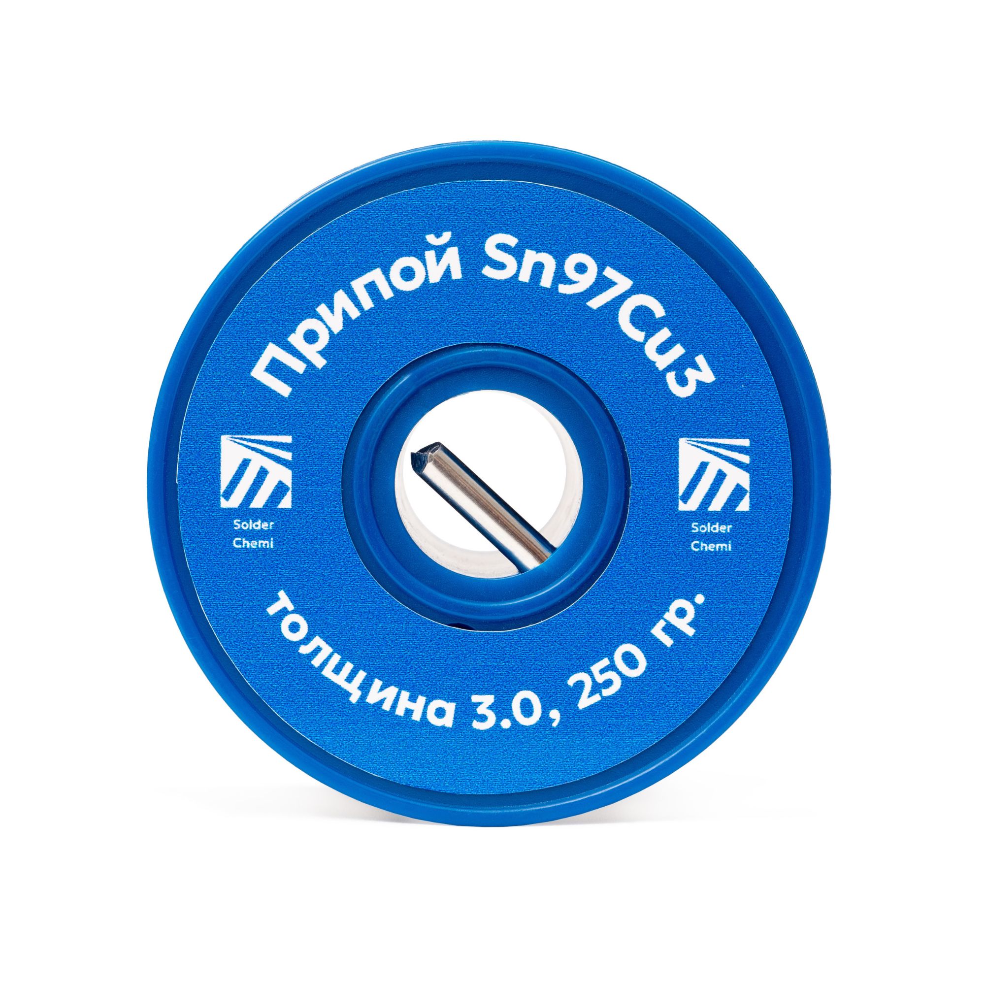 Припой для пайки меди Sn97Cu3, толщина 3.0, 250 гр., бессвинцовый, Solder Chemi (Россия)