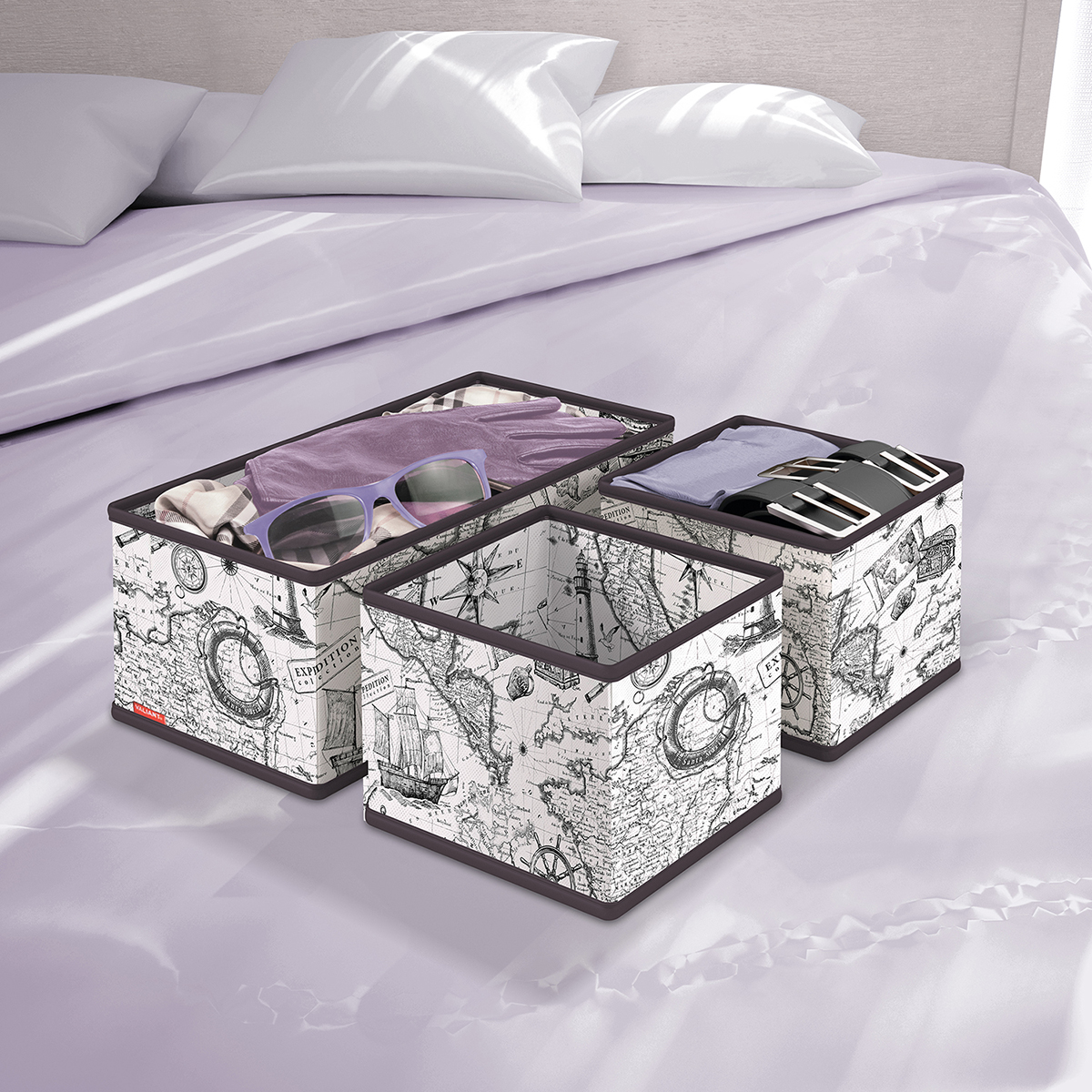 Органайзеры для хранения "expedition" 3 шт. (28*14*11 см; 2 шт. 14*14*11 см) (1/24) "valiant" ex-s3