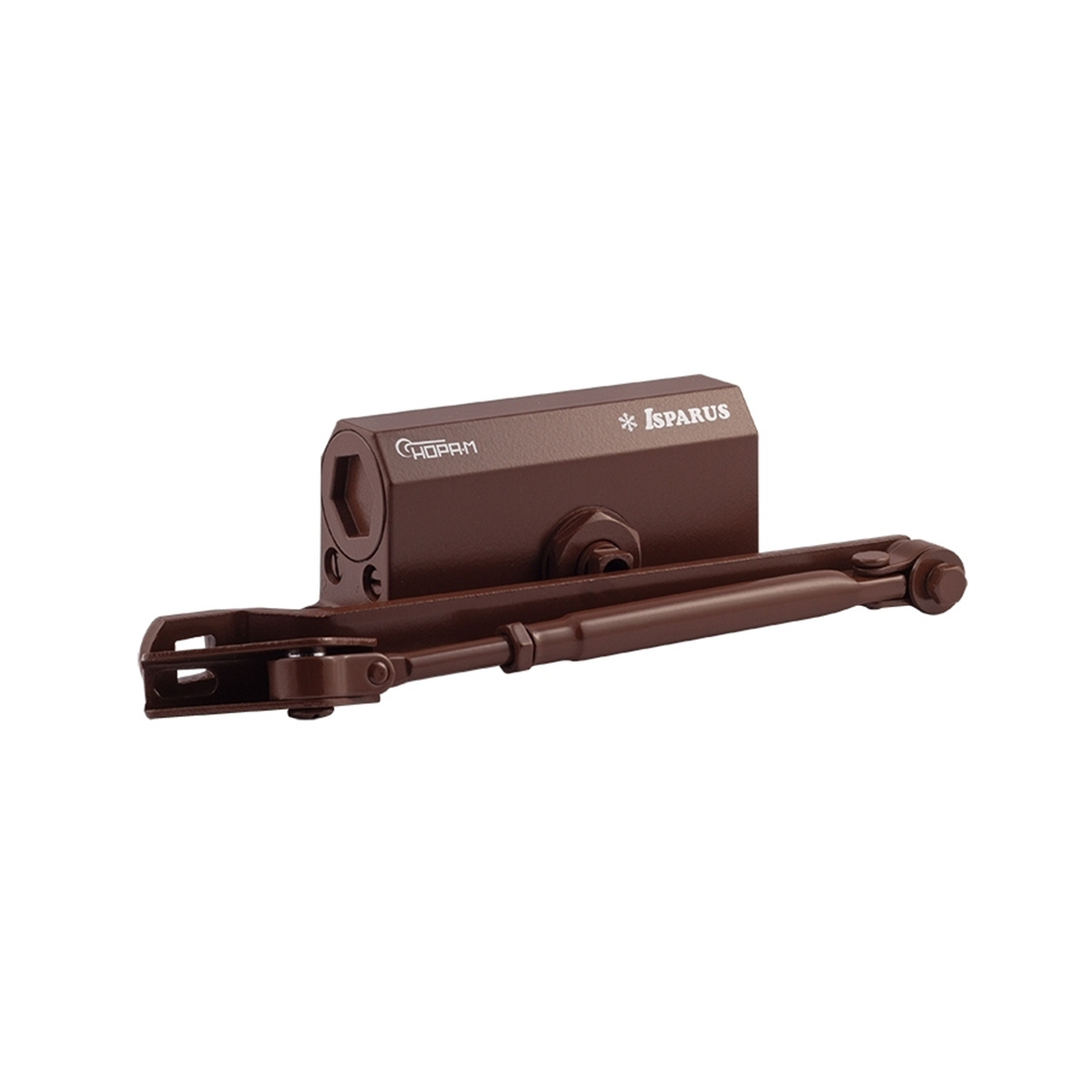 Доводчик дверной  410 isparus коричневый (масса двери 15-60 кг) (1/10) "нора-м"