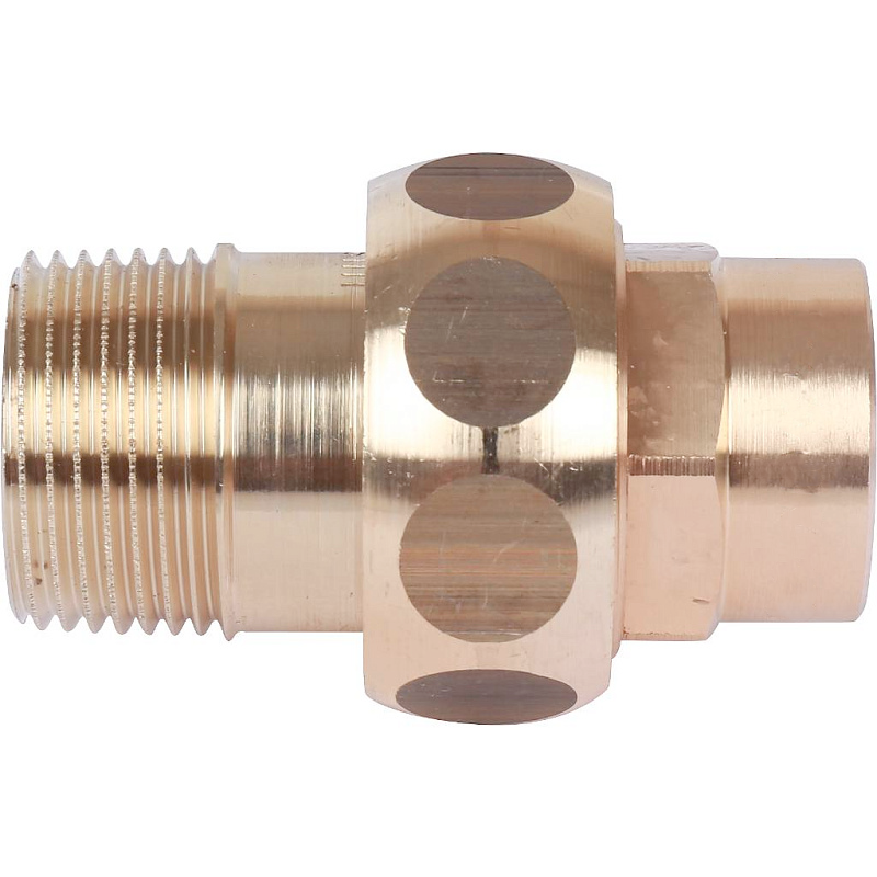 Американка (сгон) 22x1/2" НР с плоской прокладкой под пайку бронзовая SANHA 143312212