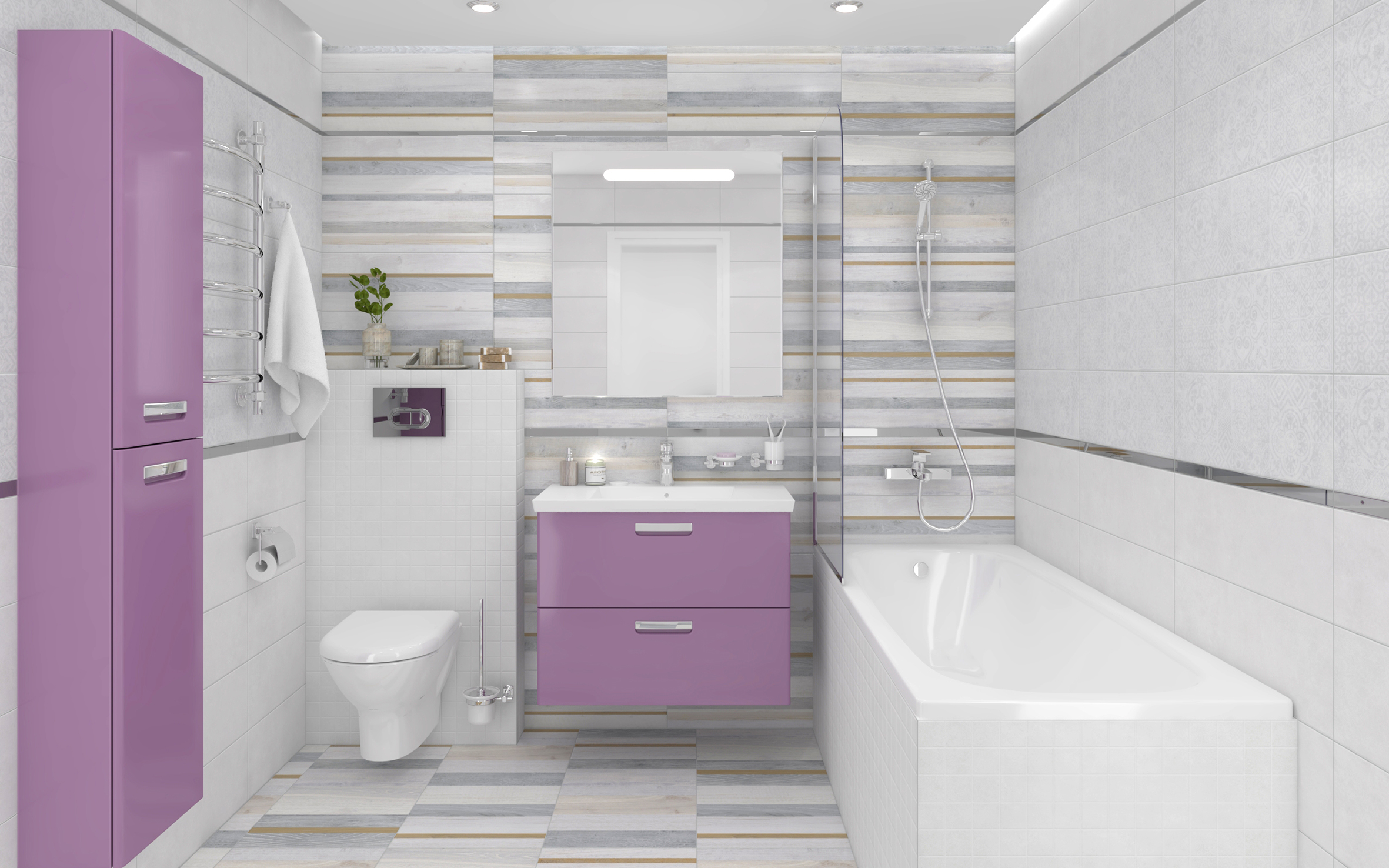 Alabama узор серый 6x60