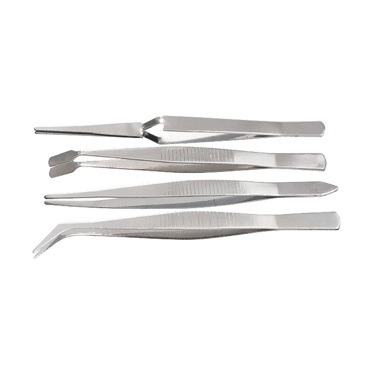 Пинцеты нержав. (набор 4 шт.) (1/100) "sparta"