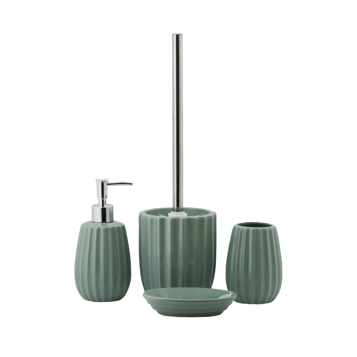 Мыльница "roya" керамика (зеленый) (1/12) "swensa" swtk-8054grn-d