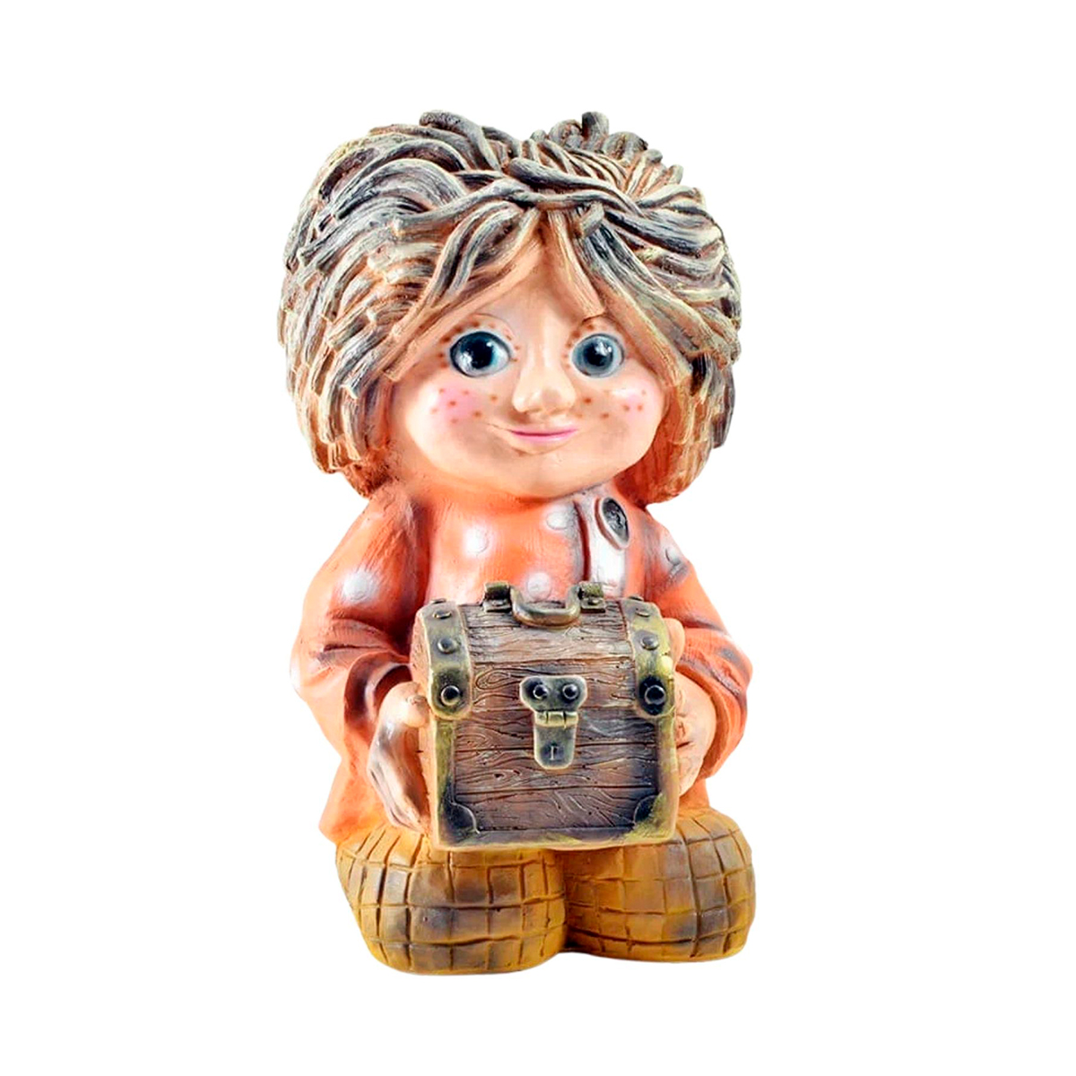 Фигурка садовая "домовенок кузя с сундуком" (1/5) "сказка" jng379-1