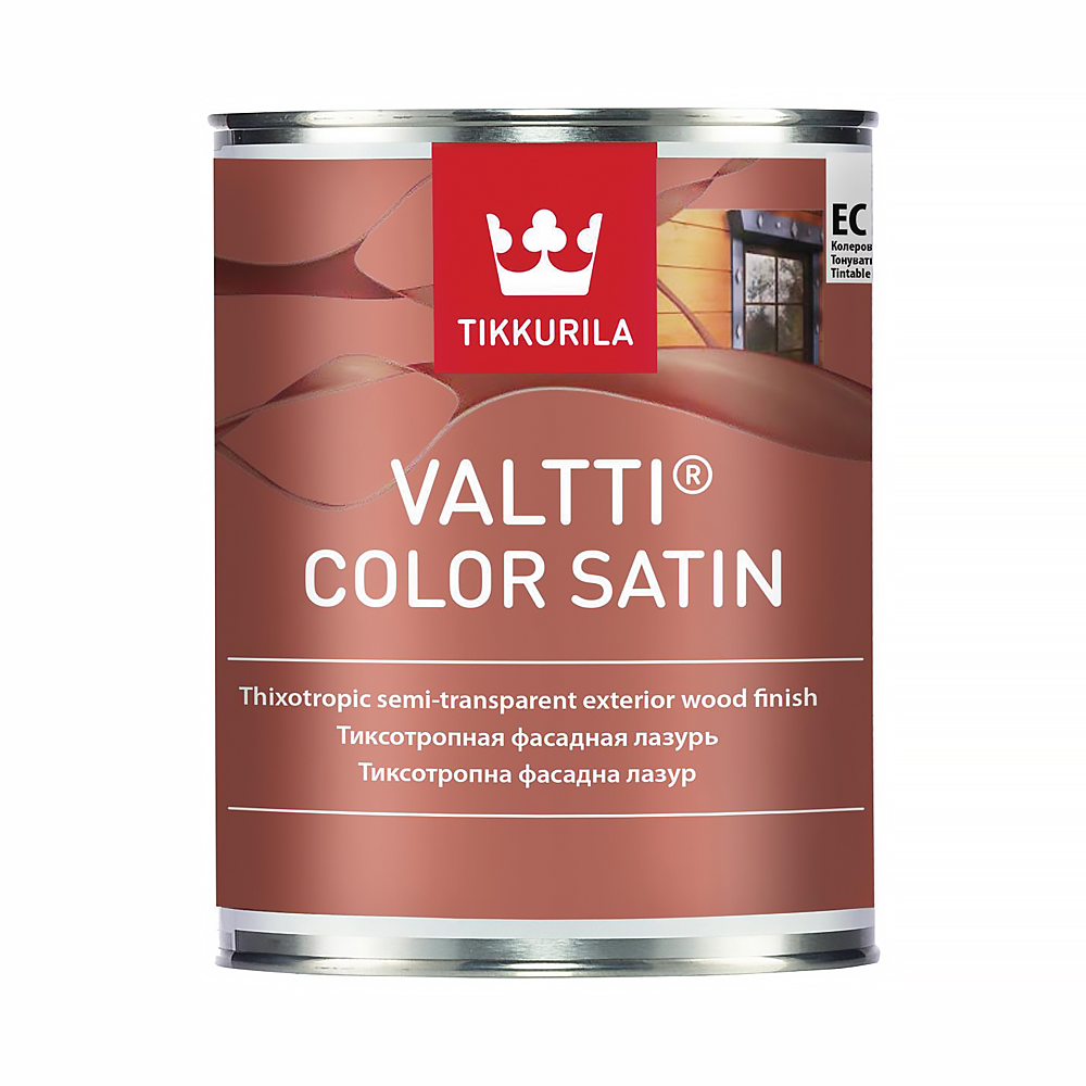 Валтти колор сатин  0,9 л (1/3)  антисептик для дерева "тиккурила"