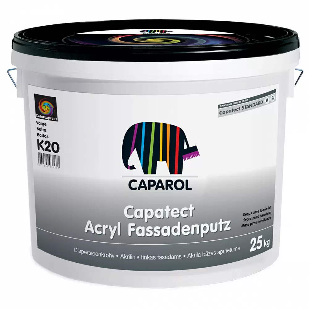 CAPAROL CAPATECT ACRYL FASSADENPUTZ K20 штукатурка на полимерной основе база1 (25кг)