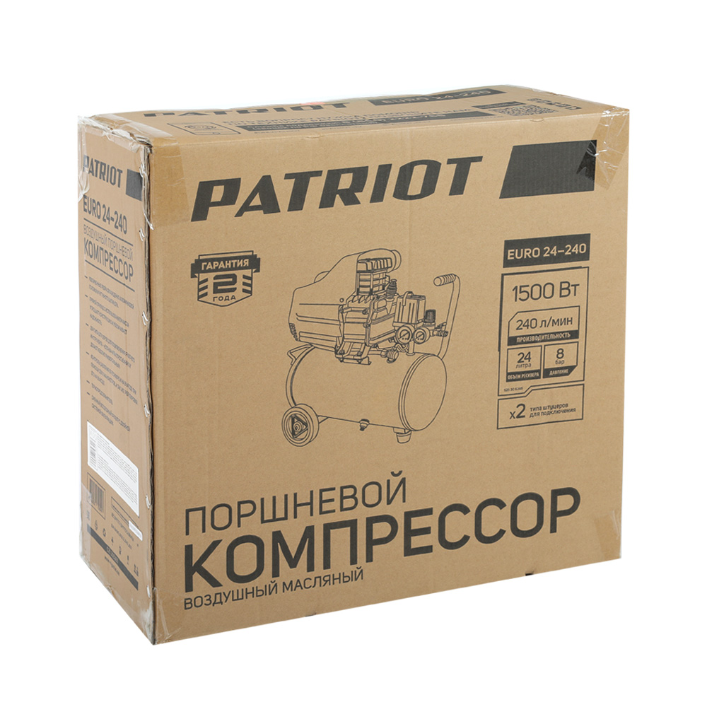 Компрессор поршневой масл. euro 24-240 (1) "patriot" 525306365