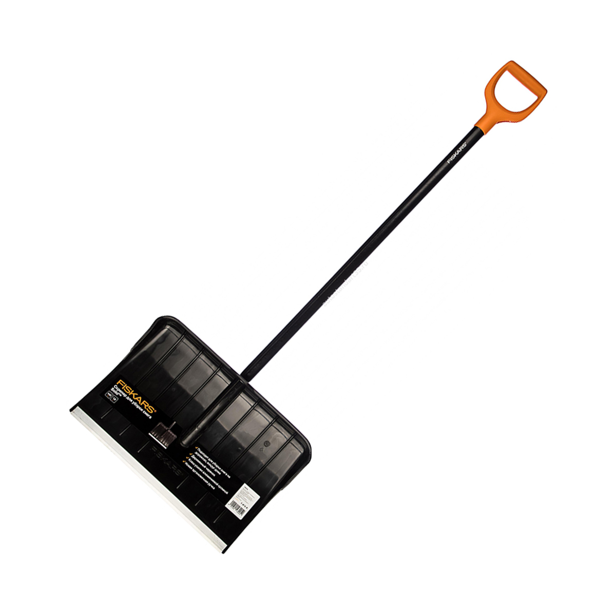 Лопата снег. "solid" 535*365 мм  алюм. черенок, ручка, алюм. пластина (1) "fiskars" 1065459