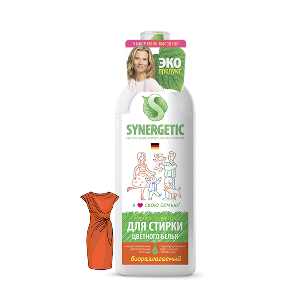 Средство для стирки цветного белья 0,75 л (1/12) "синергетик"
