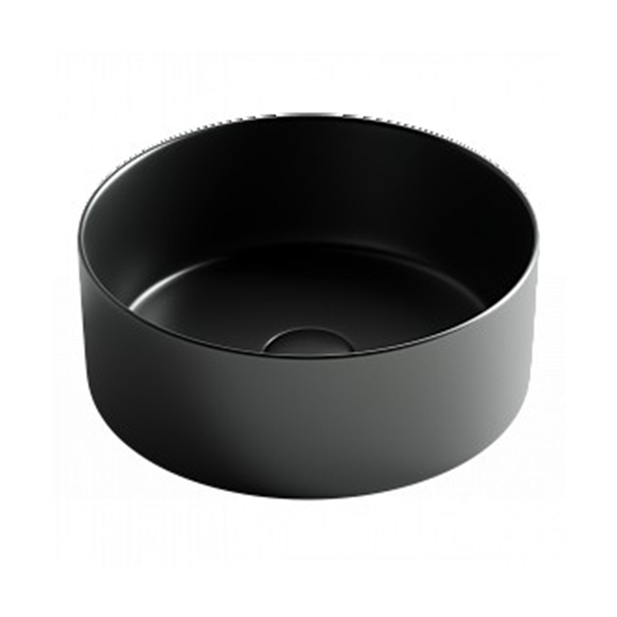 Раковина накладная "element" 358*358*137 мм круглая, черная мат. "ceramica nova" cn6032mb