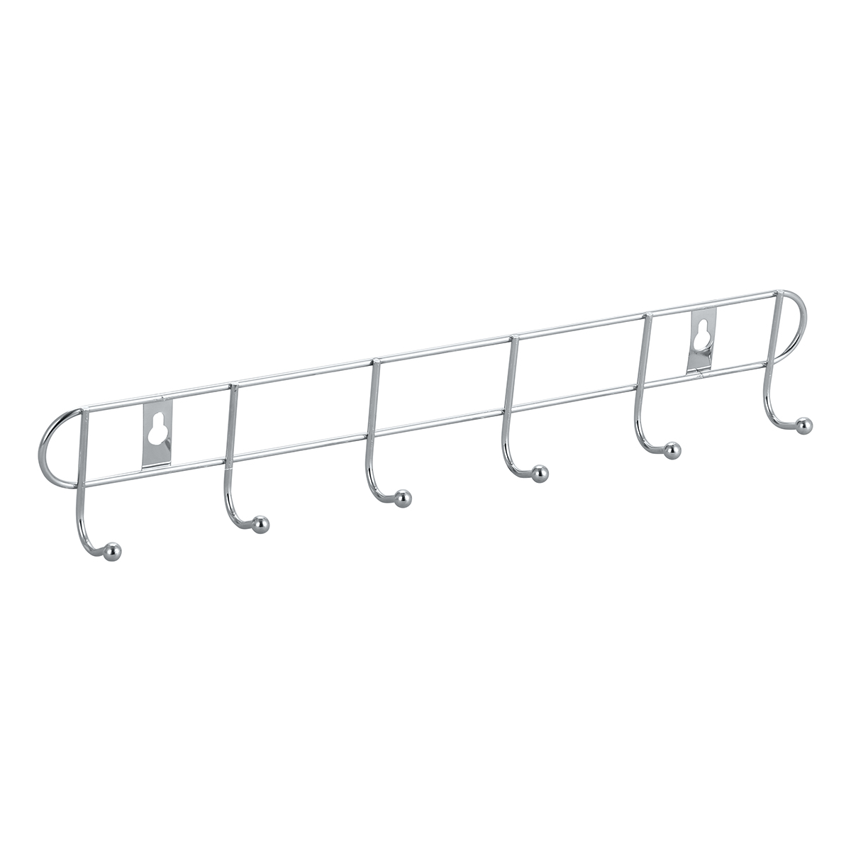 Крючок на планке (6 крючков) хром. (1/24/96) "рыжий кот" eline-wh-2